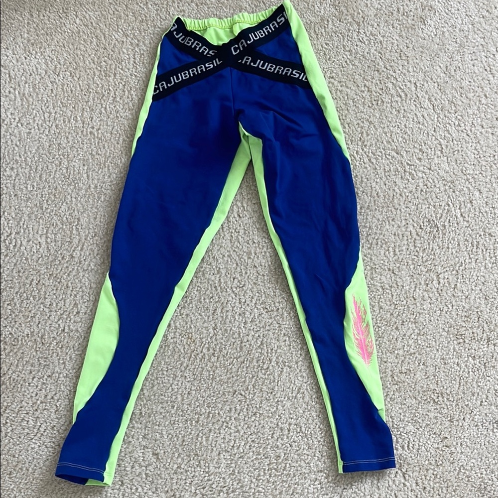 Blue and Green Leggings Made in Brazil